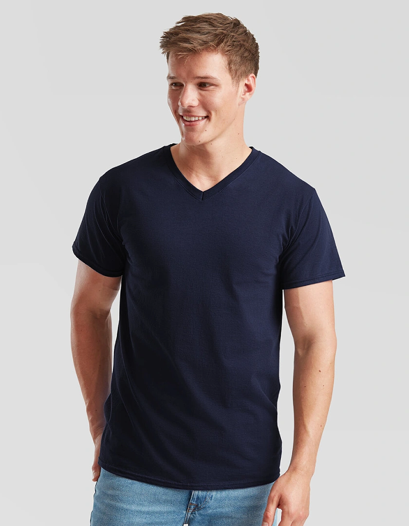Basic Shirt V-Neck Unisex bedrucken lassen