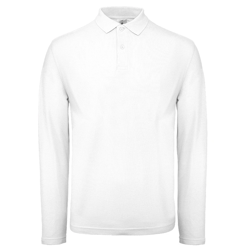 Long Sleeve Polo Man bedrucken lassen